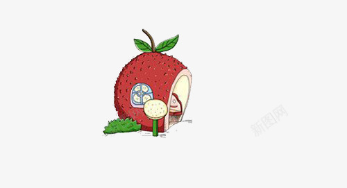 红色草莓卡通公交站牌png免抠素材_新图网 https://ixintu.com 公交 公交站 站牌 红色卡通 草莓