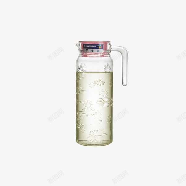 浮雕玻璃水壶饮料果汁茶壶png免抠素材_新图网 https://ixintu.com 产品实物 凉水壶 果汁壶 玻璃水壶