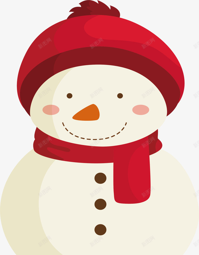 红色帽子雪人矢量图ai免抠素材_新图网 https://ixintu.com 暖冬 暖冬雪人 矢量png 红帽子 红帽子雪人 雪人 矢量图
