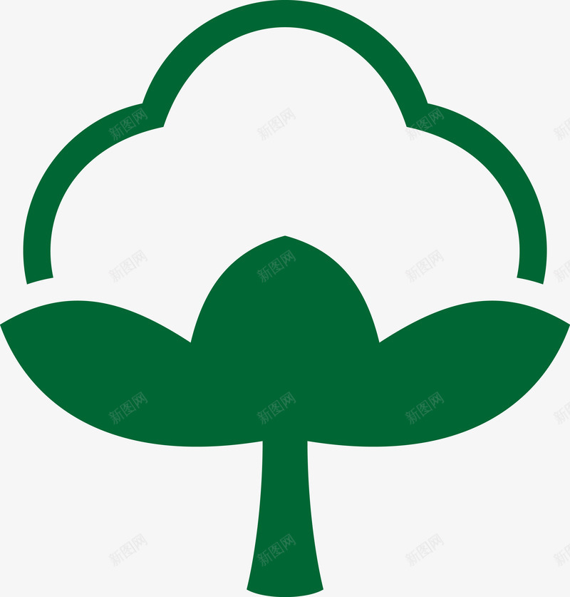 卡通绿色棉花花朵图图标png_新图网 https://ixintu.com 图标 天然 彩棉棉花 彩色棉花 有机 服装 材料 棉厂 棉花 植物 纯净的载体 纺织 绿色 衣服 质量