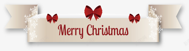 白色圣诞彩带png免抠素材_新图网 https://ixintu.com merryChristma merryChristmas 圣诞彩带 圣诞节 彩带标题框 矢量png 红色蝴蝶结
