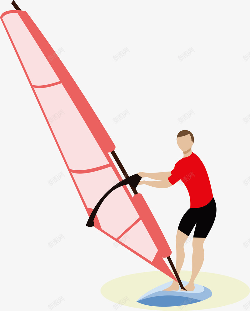 帆船运动矢量图ai免抠素材_新图网 https://ixintu.com 体育 高清 矢量图