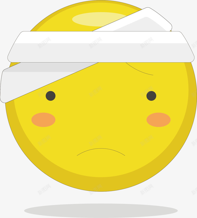受伤难过的表情矢量图ai免抠素材_新图网 https://ixintu.com 卡通 受伤 可爱 表情包 设计 难过 矢量图