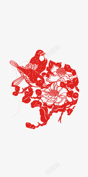 红色喜庆吉祥鸟装饰图案png免抠素材_新图网 https://ixintu.com 吉祥鸟 喜庆 红色 装饰