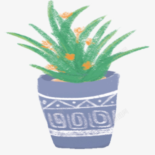 手绘盆栽植物插画psd免抠素材_新图网 https://ixintu.com 手绘 植物 盆栽 绿植 花卉 装饰图案 鲜花