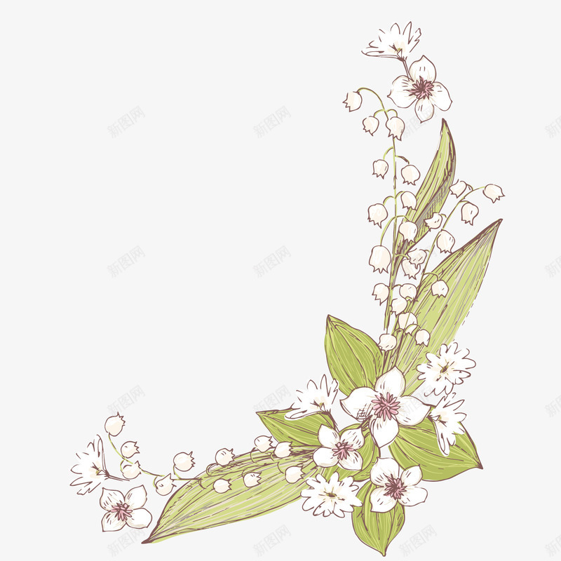 创意白色唯美花朵矢量图ai免抠素材_新图网 https://ixintu.com 小清新 小花 手绘 白色 简约 组合 花卉 矢量图