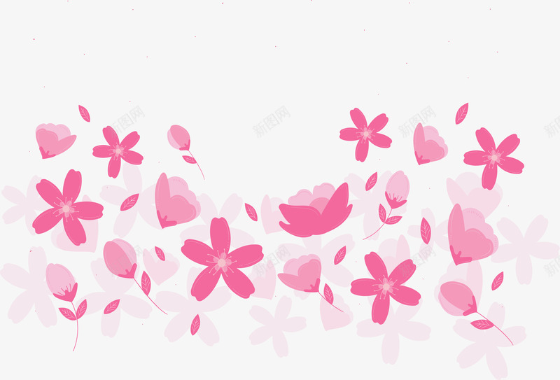 粉红浪漫樱花花瓣矢量图ai免抠素材_新图网 https://ixintu.com 春花 樱花 樱花花瓣 矢量png 粉红花瓣 花瓣 矢量图