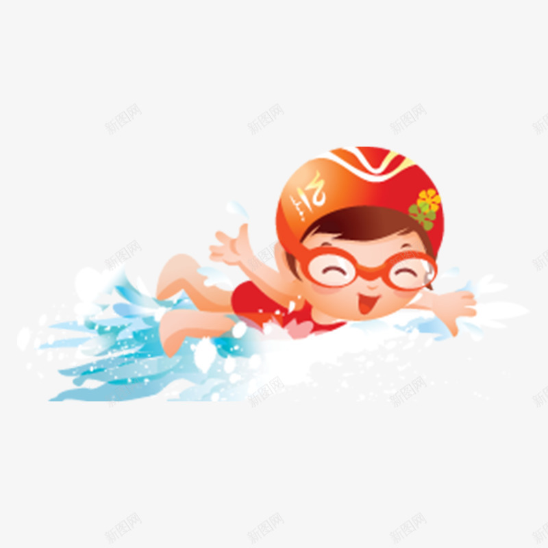 夏天游泳游泳比赛夏日清新png免抠素材_新图网 https://ixintu.com 夏天游泳 夏日 清新 游泳比赛