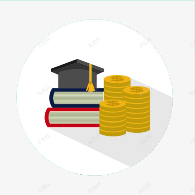 学士帽旁的金币png免抠素材_新图网 https://ixintu.com am 借 借款 借钱 债务 卡通 压力大 压力山大 学位 学士学位 欠债 欠账 欠钱 烦 贷款