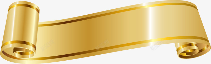 奢华金色丝带png免抠素材_新图网 https://ixintu.com 丝带 奢华 线条 金光 金色