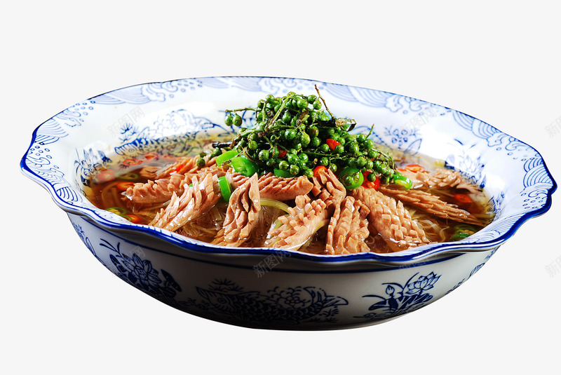 沸腾鲜椒腰花png免抠素材_新图网 https://ixintu.com 川菜 红辣椒 腰花 青辣椒 青麻椒