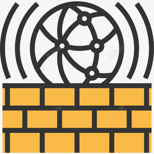 防火墙图标png_新图网 https://ixintu.com 安全 网络 软件 防火墙 防病毒软件