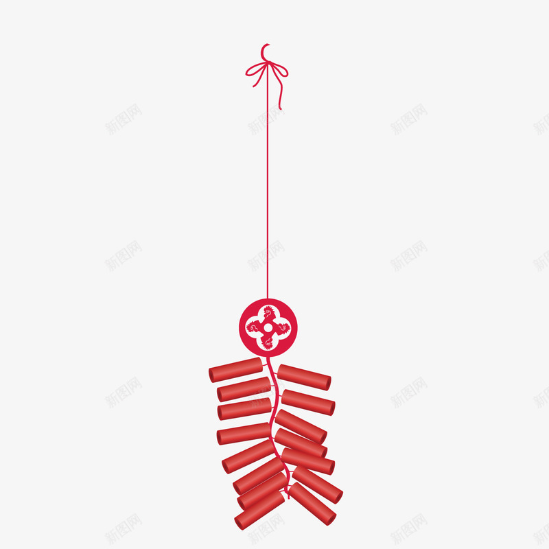 红色中国风新年鞭炮装饰png免抠素材_新图网 https://ixintu.com 中国风 中国风元素 新年 新年红色 红色 红色矢量 装饰 装饰矢量 鞭炮