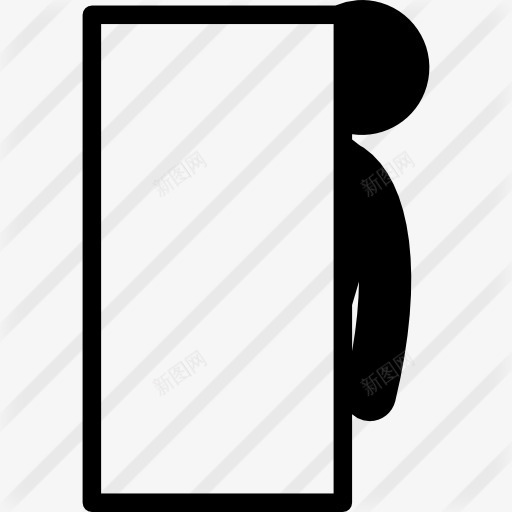 男人的背后空白广告牌图标png_新图网 https://ixintu.com humanpictos空白 商务空间 宣传 广告牌 男人背后 白色