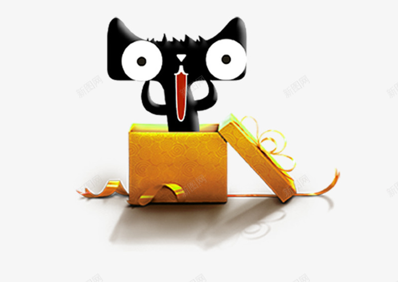 手绘创意天猫吉祥物png免抠素材_新图网 https://ixintu.com 创意 吉祥物