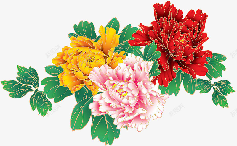 建党节手绘节日花朵png免抠素材_新图网 https://ixintu.com 建党 节日 花朵