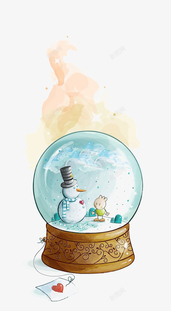 卡通水晶球png免抠素材_新图网 https://ixintu.com 创意水晶球 小清新 文艺 水彩水晶球 水晶球玩具