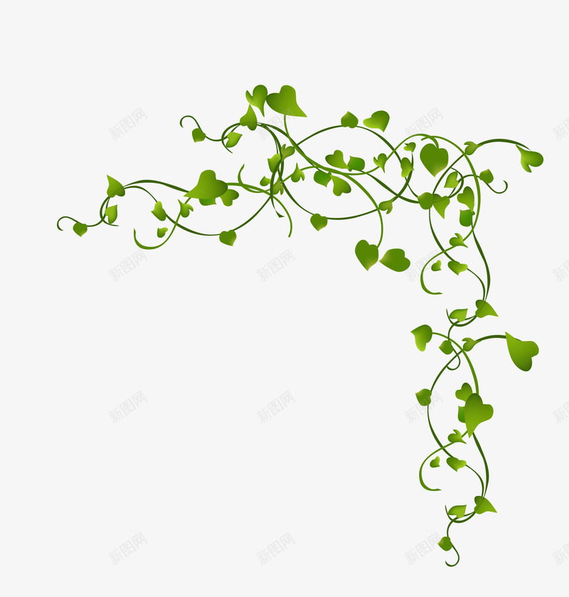 爬藤植物矢量图eps免抠素材_新图网 https://ixintu.com 卡通素材 叶藤植物 爬藤 爬藤植物 花藤植物 矢量图
