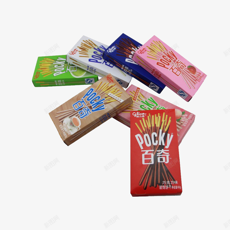 多风味格力高png免抠素材_新图网 https://ixintu.com 多种口味 格力高 百奇 美味小吃 进口零食 饼干