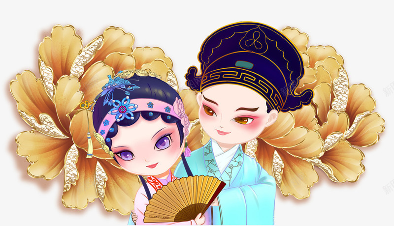 中国戏曲人物png免抠素材_新图网 https://ixintu.com 中国文化 中国特色 中国风 京剧 国粹 戏曲 牡丹
