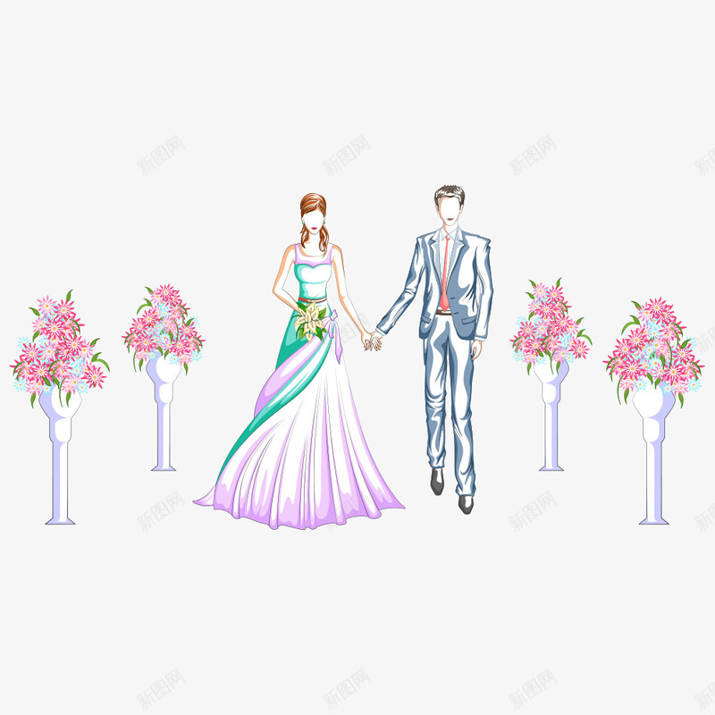结婚png免抠素材_新图网 https://ixintu.com wedding 人物 卡通人物 婚礼 婚纱照 结婚