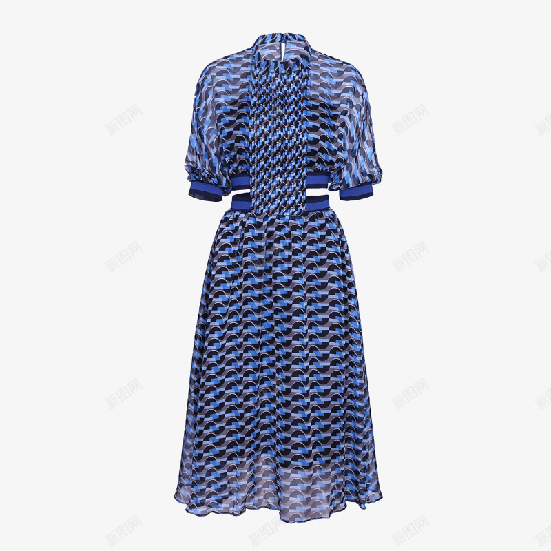 蓝色高领裙子png免抠素材_新图网 https://ixintu.com 产品实物 服装设计 蓝色裙子免扣素材 蓝色长裙png素材 蓝色长裙矢量图片ps 蓝色长裙矢量图片ps素材 长裙 雪纺裙