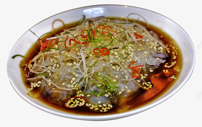 脆瓜浸海蜇png免抠素材_新图网 https://ixintu.com 免抠素材 海蜇 美食素材 菜瓜 葱丝 辣椒丝