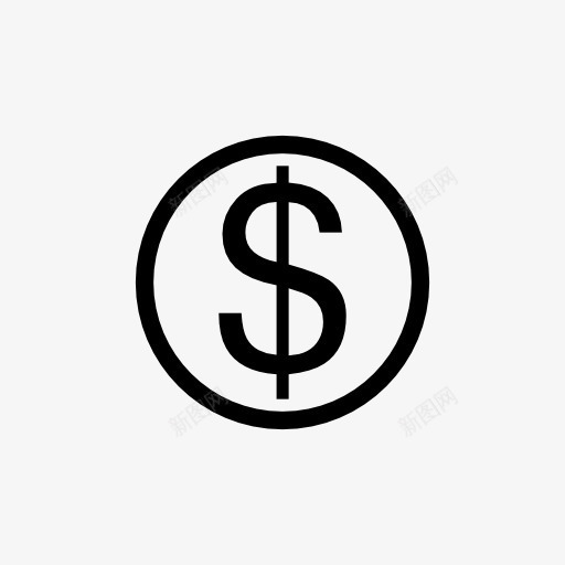 dollaricon图标png_新图网 https://ixintu.com dollar 美元