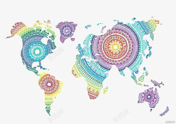 世界地图元素png免抠素材_新图网 https://ixintu.com 创意 地图 地图免扣PNG 地图插画 民族风 设计感 齿轮