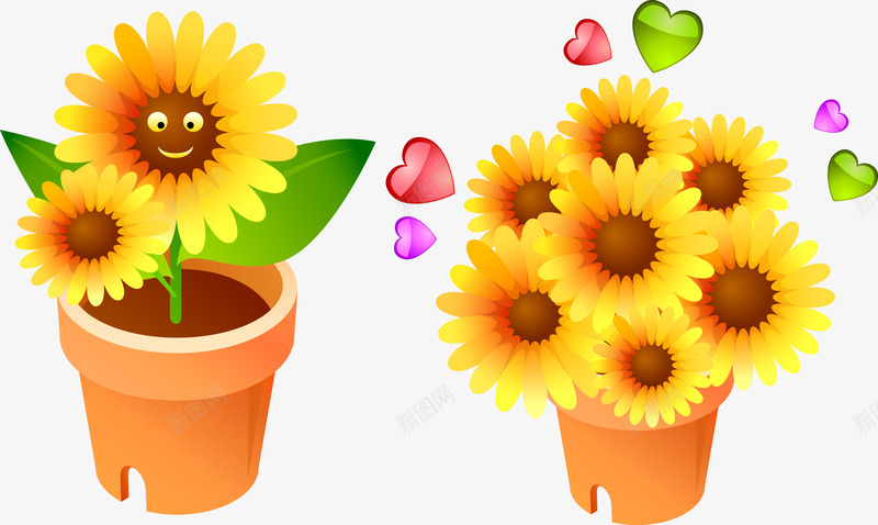 向日葵花朵盆栽矢量图ai免抠素材_新图网 https://ixintu.com 向日葵 向日葵矢量 盆栽 矢量素材 矢量花朵 素材 花朵矢量 矢量图