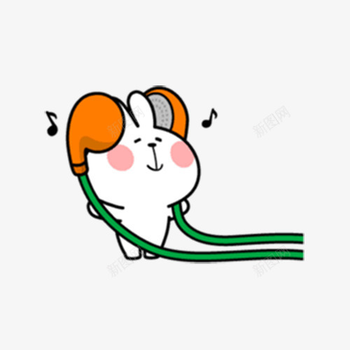 迷你兔子图标png_新图网 https://ixintu.com 卡通 卡通人物 图标 彩绘 手绘 插画 表情包 迷你兔子
