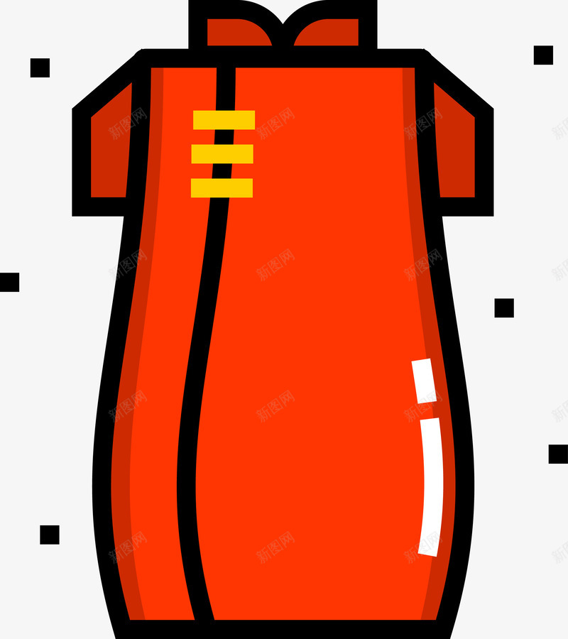 中式唐装旗袍图标png_新图网 https://ixintu.com 中国风 中国风ico 中国风图标 中式 唐装 图标icon 旗袍 红色