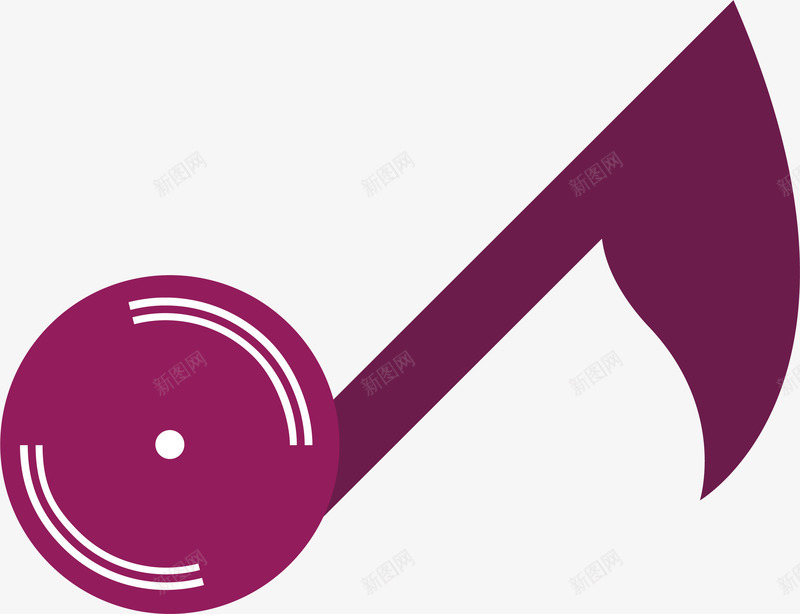 卡通音符装饰图标矢量图ai_新图网 https://ixintu.com 免抠图 小音符 彩色底纹 扁平化 矢量图标 韵律 矢量图