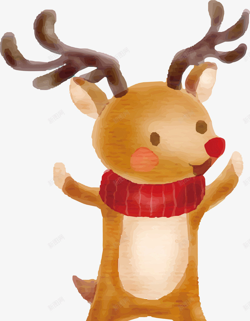 水彩圣诞驯鹿矢量图ai免抠素材_新图网 https://ixintu.com merryChristma merryChristmas 圣诞节 圣诞驯鹿 水彩驯鹿 矢量png 驯鹿 矢量图