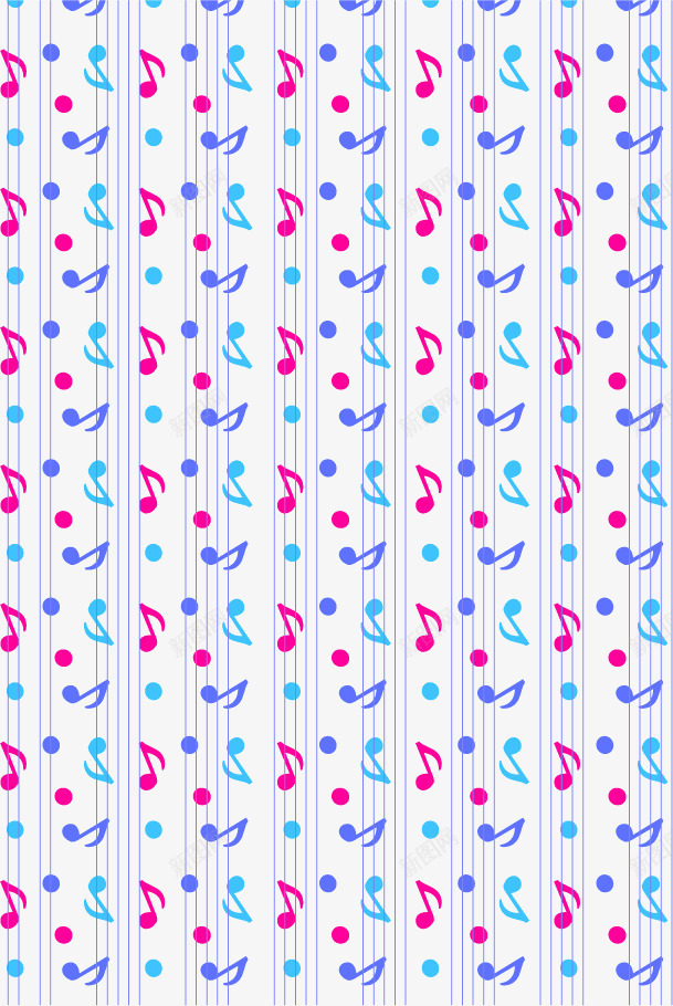 卡通音符底纹png免抠素材_新图网 https://ixintu.com 卡通音符 底纹 底纹背景 底纹边框 插画 音符底纹