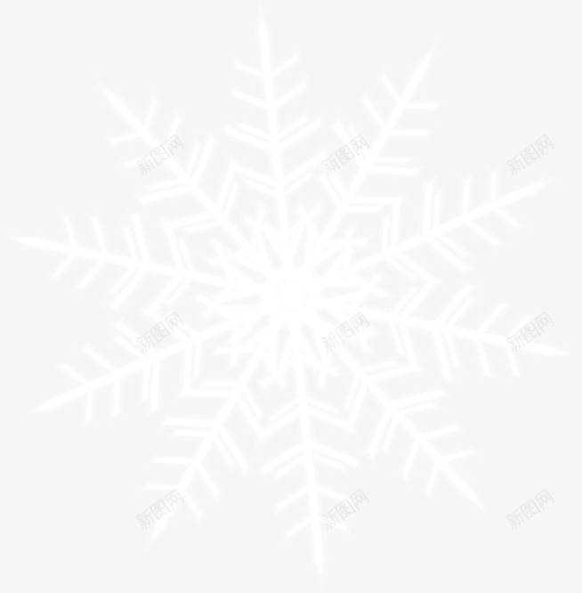 手绘白色雪花冬季装饰png免抠素材_新图网 https://ixintu.com 冬季 白色 装饰 雪花