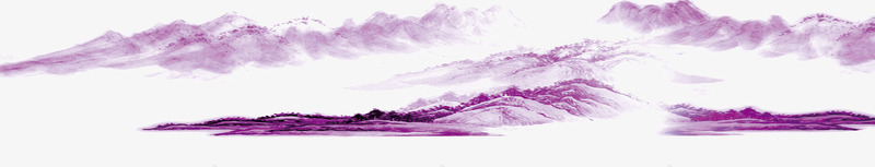 淡紫色中国风水墨手绘png免抠素材_新图网 https://ixintu.com 中国风 古画山水 山水画 山脉 水墨手绘 海报装饰 淡紫色