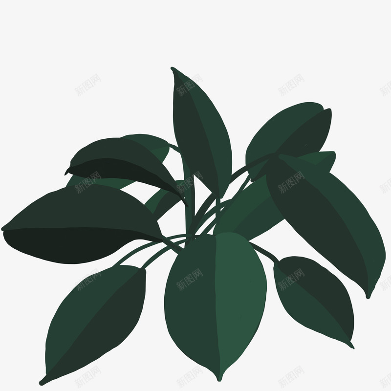卡通绿植叶子简图png免抠素材_新图网 https://ixintu.com 卡通 叶子 桔梗 植物 盆栽 简图 绿叶 绿植