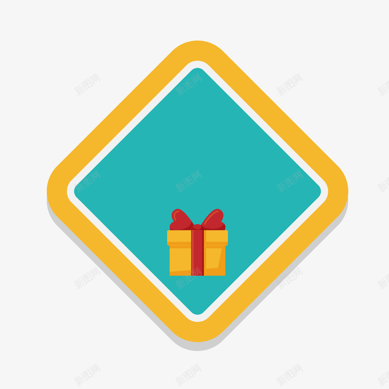 生日礼物标签png免抠素材_新图网 https://ixintu.com 生日 生日元素 生日快乐 生日派对 蓝黄生日标签