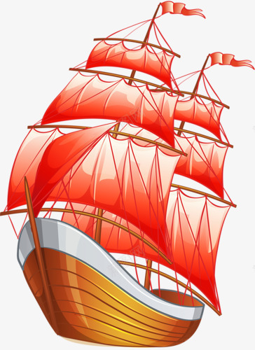 卡通船png免抠素材_新图网 https://ixintu.com 帆船 木船 水上工具 轮船