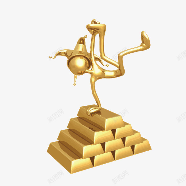黄金3D小人与金条png免抠素材_新图网 https://ixintu.com 3D小人 矢量素材 财富 跳跃 金条 金黄色 黄金