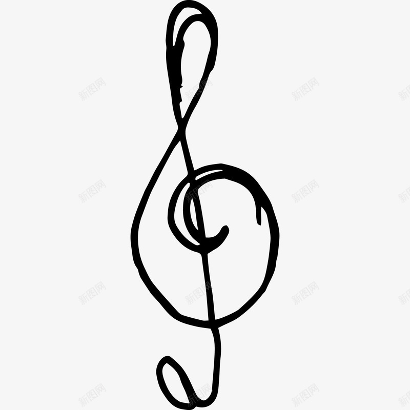 黑色的音符png免抠素材_新图网 https://ixintu.com PNG图形 PNG装饰 手绘 装饰 音符 黑色
