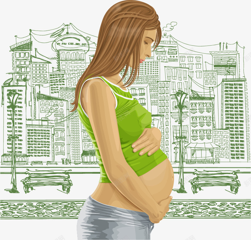 卡通孕妇png免抠素材_新图网 https://ixintu.com 准妈妈 孕妇 怀孕 母亲形象 母婴 母爱 矢量素材