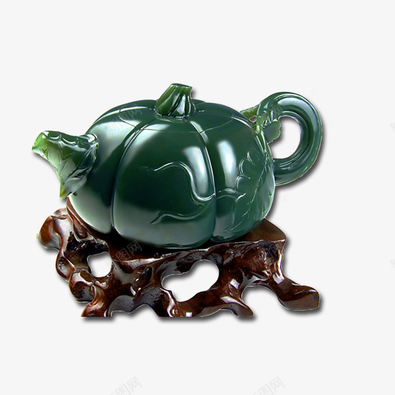 玉器茶壶png免抠素材_新图网 https://ixintu.com 中国风 精美玉器 绿色 茶壶