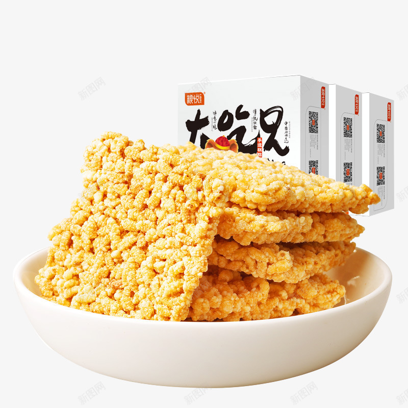 大吃兄锅巴png免抠素材_新图网 https://ixintu.com 产品实物 零食 黄色