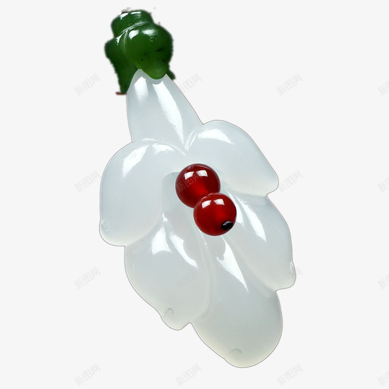 白玉喇叭花点缀红玛瑙png免抠素材_新图网 https://ixintu.com 产品实物 吊坠 宝石 挂件 玉 玛瑙 珠宝 项坠 首饰