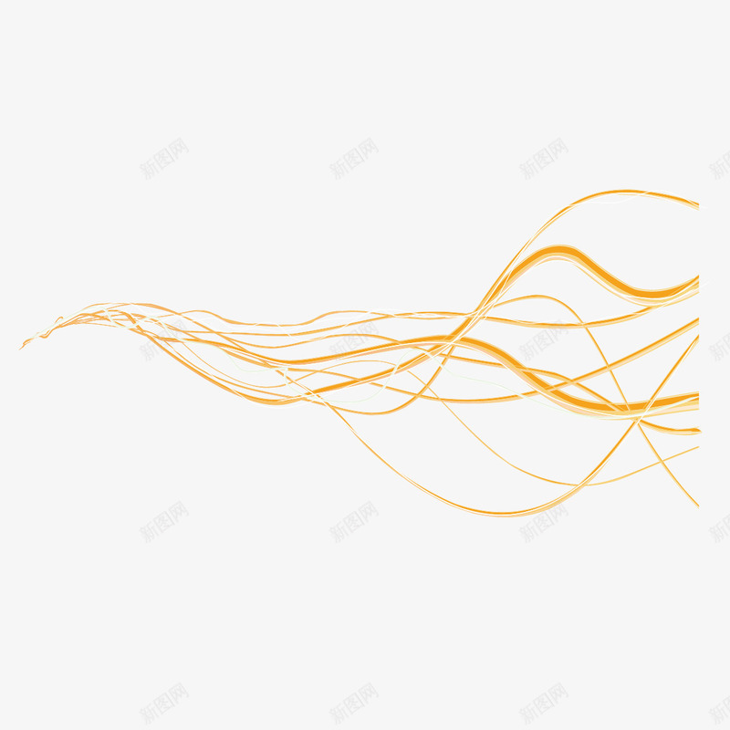 曲线和波浪线矢量图ai免抠素材_新图网 https://ixintu.com 曲线 波浪线 黄色曲线 矢量图
