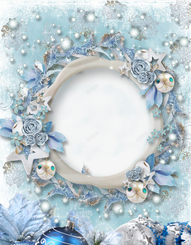 冰雪世界拍照框png免抠素材_新图网 https://ixintu.com 冰雪 凄美 寂静 拍照框