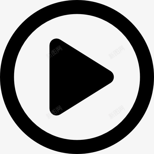 播放按钮图标png_新图网 https://ixintu.com 多媒体 多媒体选项 电影 箭 视频打码贴纸 视频播放器 音乐播放器的播放按钮