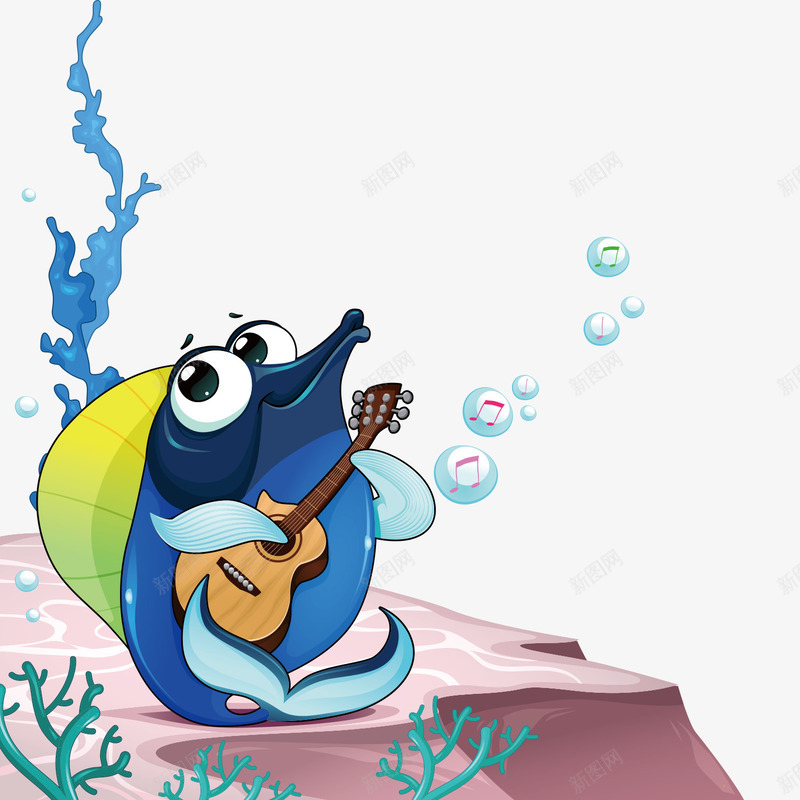 创意世界海洋日弹吉他矢量图ai免抠素材_新图网 https://ixintu.com 世界海洋日 动物 卡通 卡通动物 各种海洋动物 弹吉他 海洋 矢量图